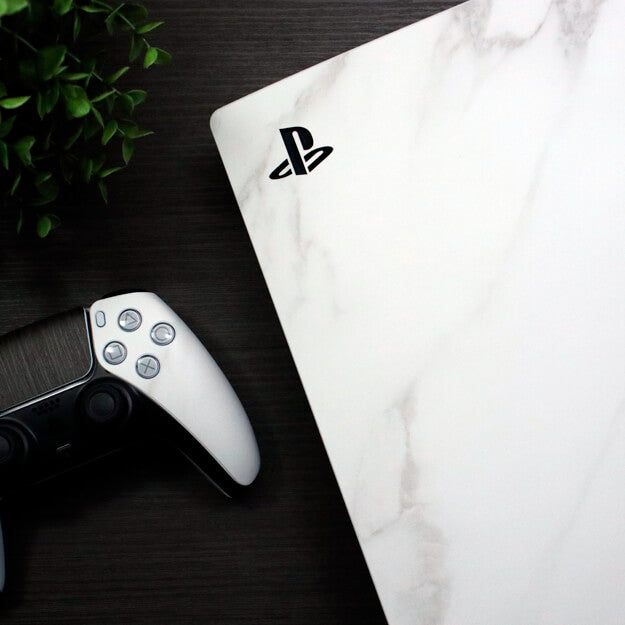 Sony PS5 White marble skins