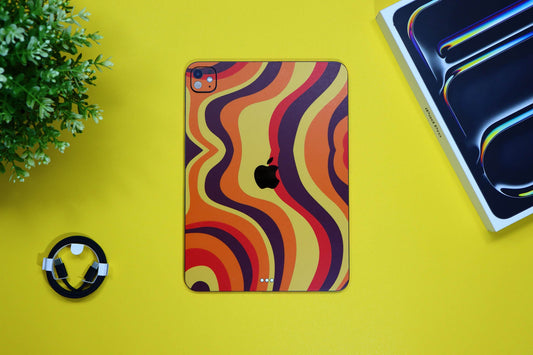 iPad Pro 11-inch M4 with an Abstract Lava vinyl skin