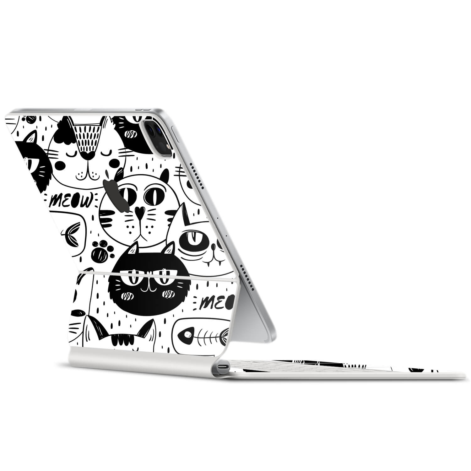 Apple iPad Pro Magic Keyboard 12.9" (2021, Gen 5) Doodles cat skins