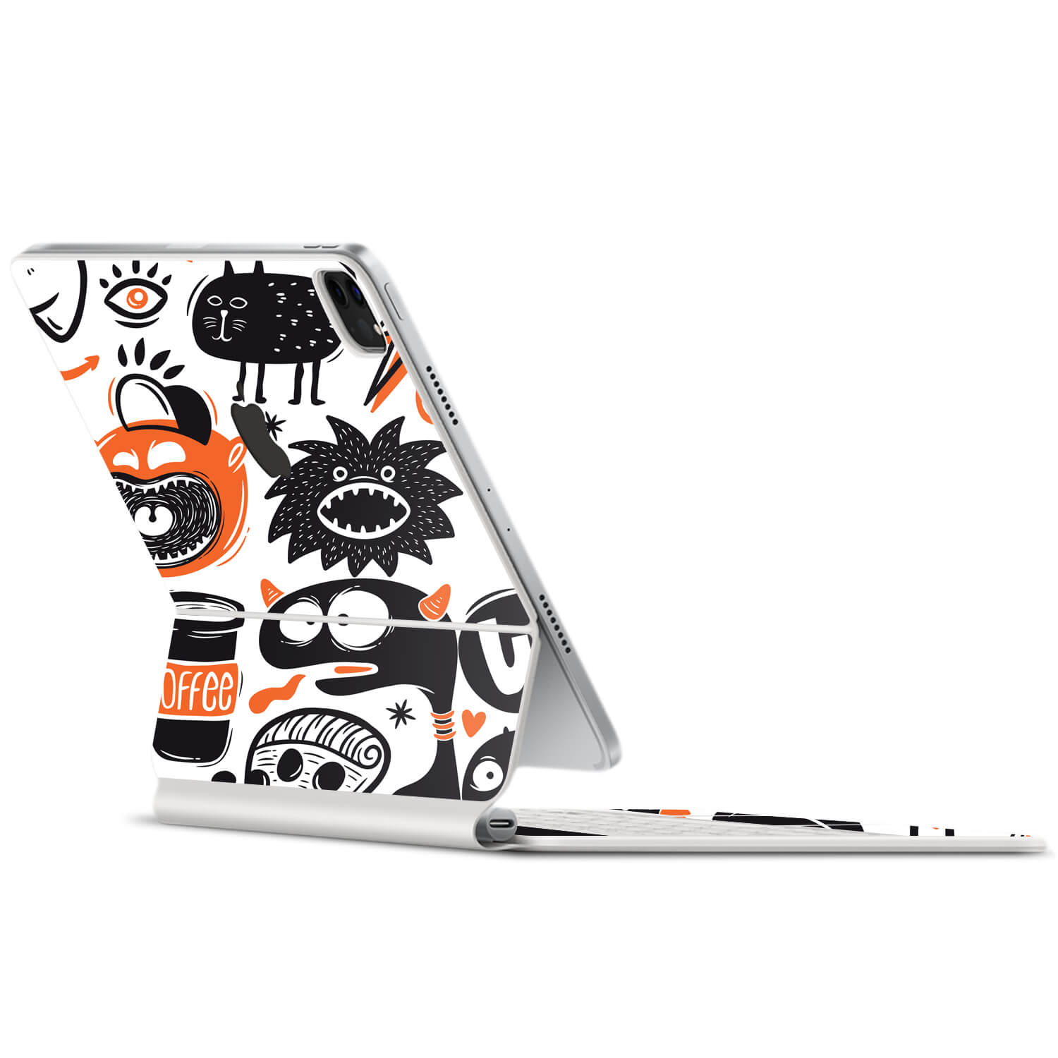 Apple iPad Pro Magic Keyboard 12.9" (2021, Gen 5) Doodles monster orange skins