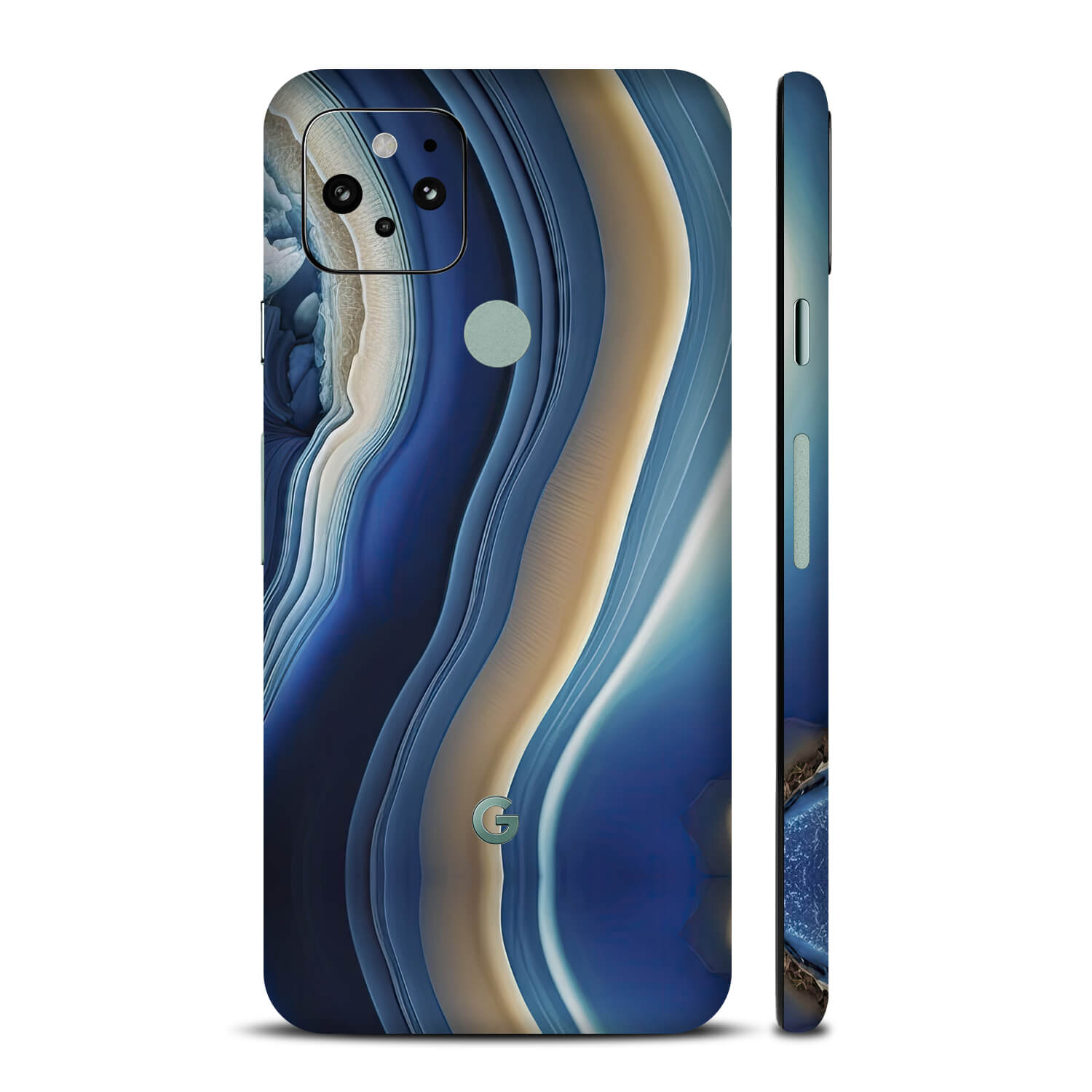 Google Pixel 5 Onyx azure skins
