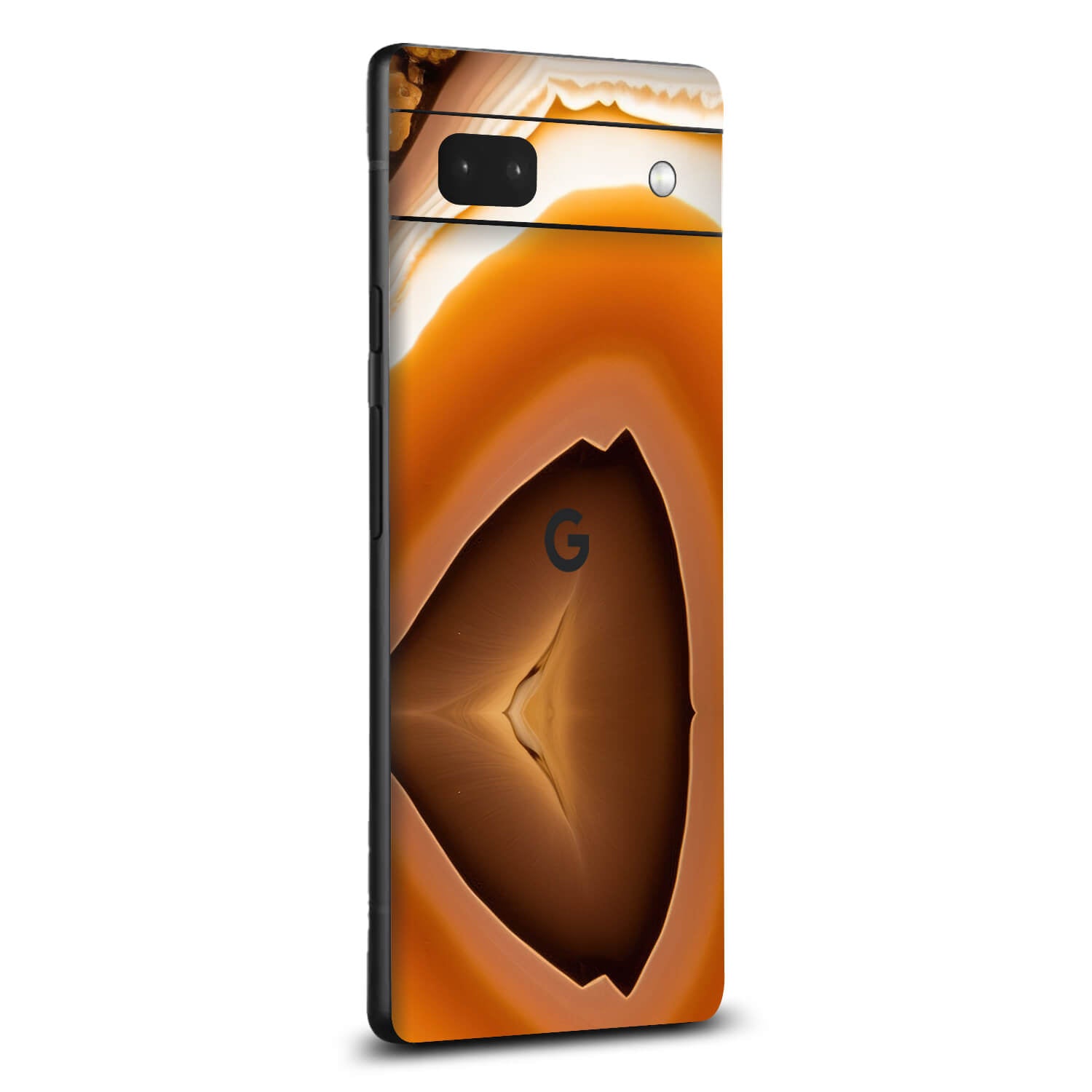 Google Pixel 6a Onyx amber skins