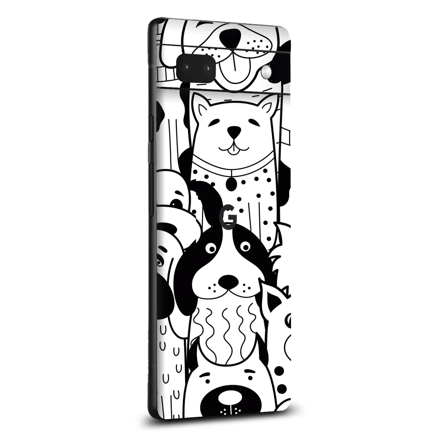 Google Pixel 6a Doodles dog skins