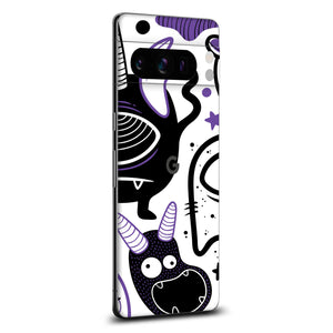 Google Pixel 8 Pro Doodles monster purple skins