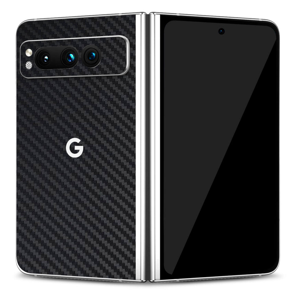 Google Pixel Fold Black carbon fibre skins