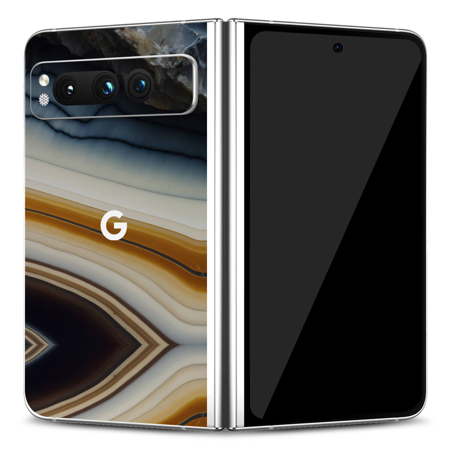 Google Pixel Fold Onyx geode skins