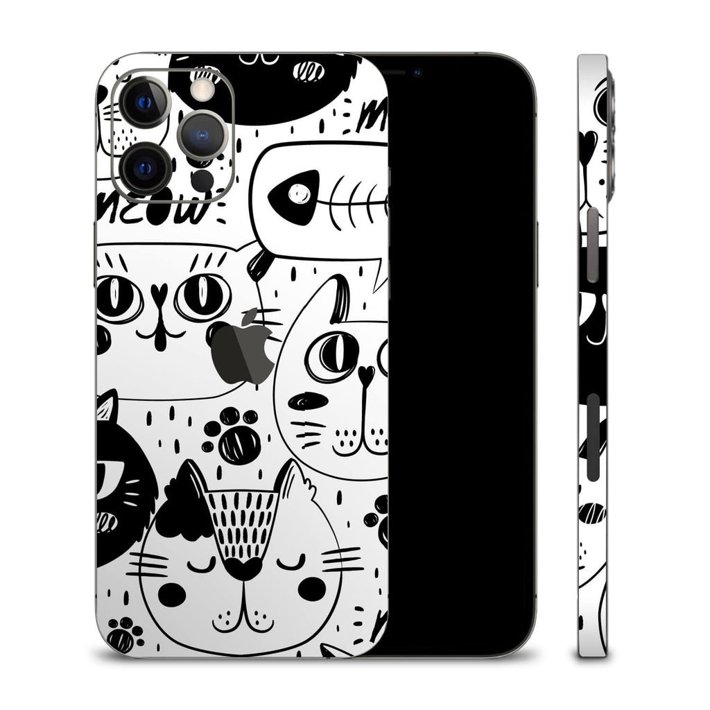 iPhone 12 Pro Max Doodles cat skins