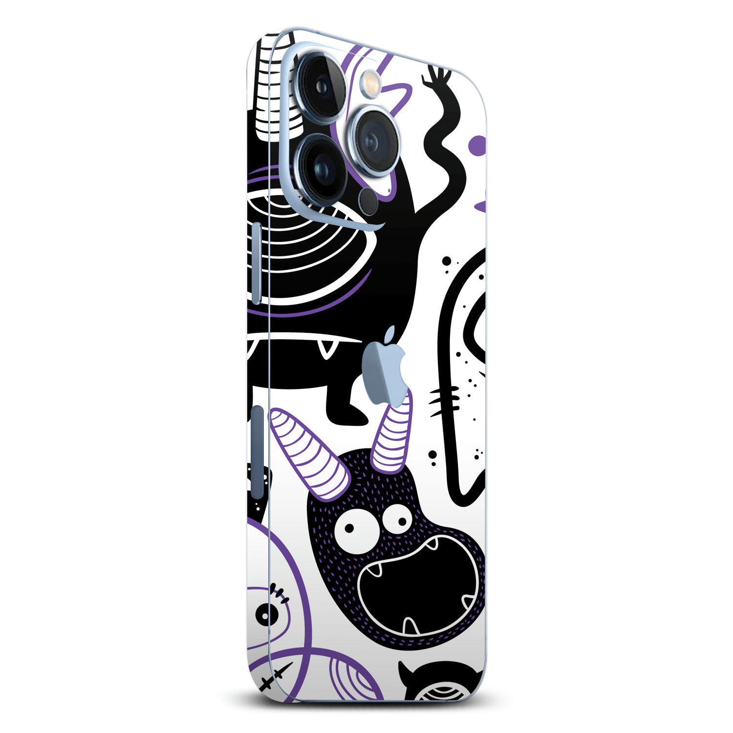 iPhone 13 Pro Doodles monster purple skins