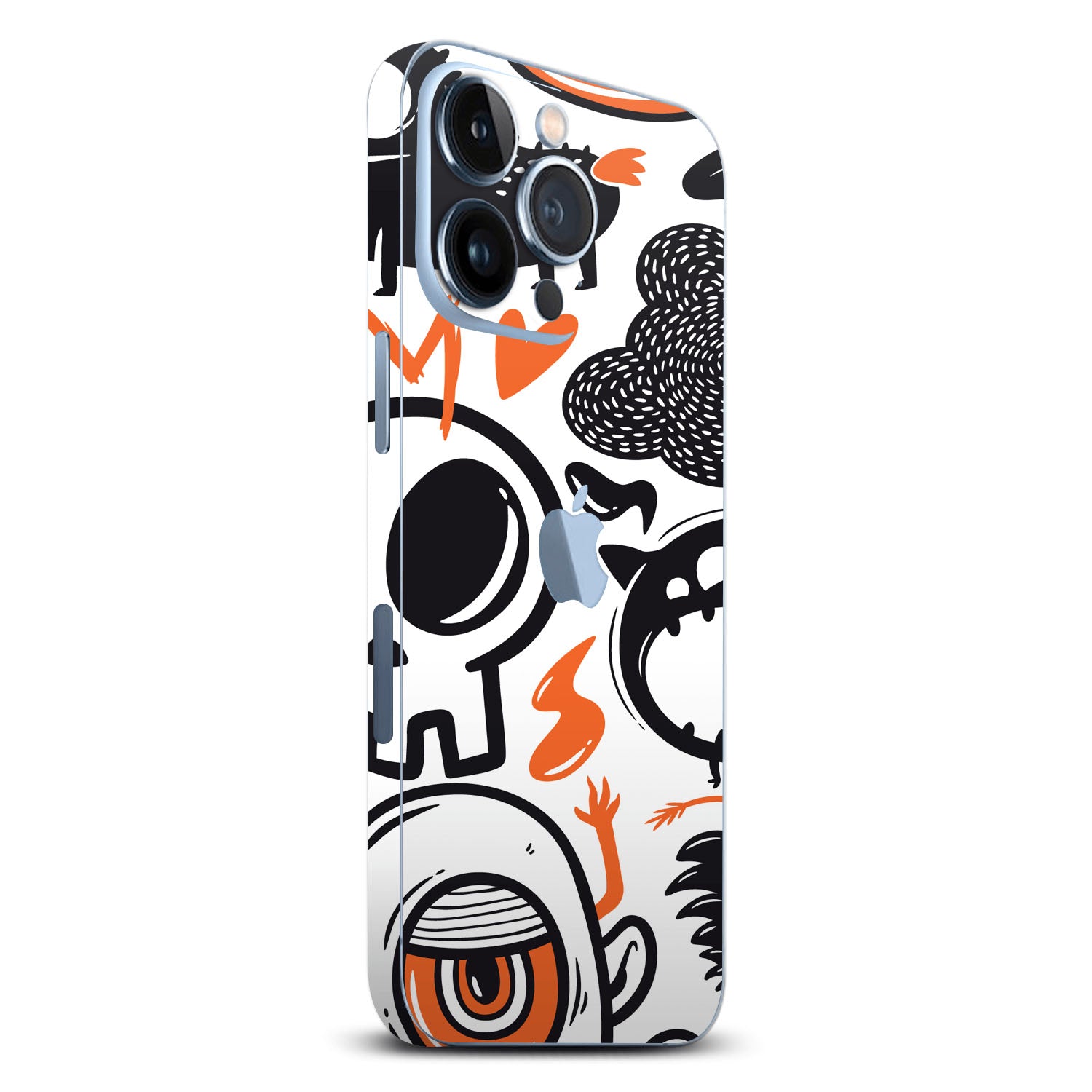 iPhone 13 Pro Doodles monster orange skins