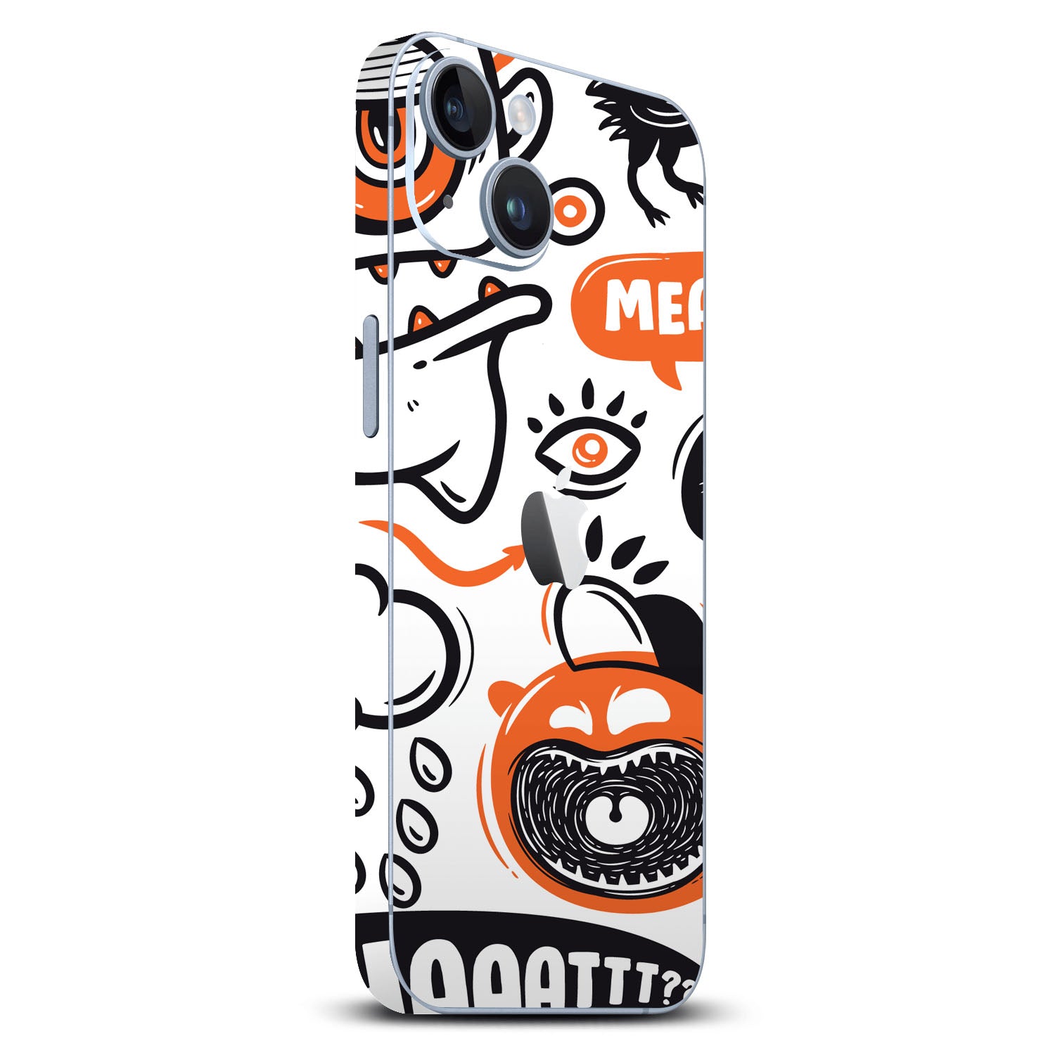 iPhone 14 Plus Doodles monster orange skins