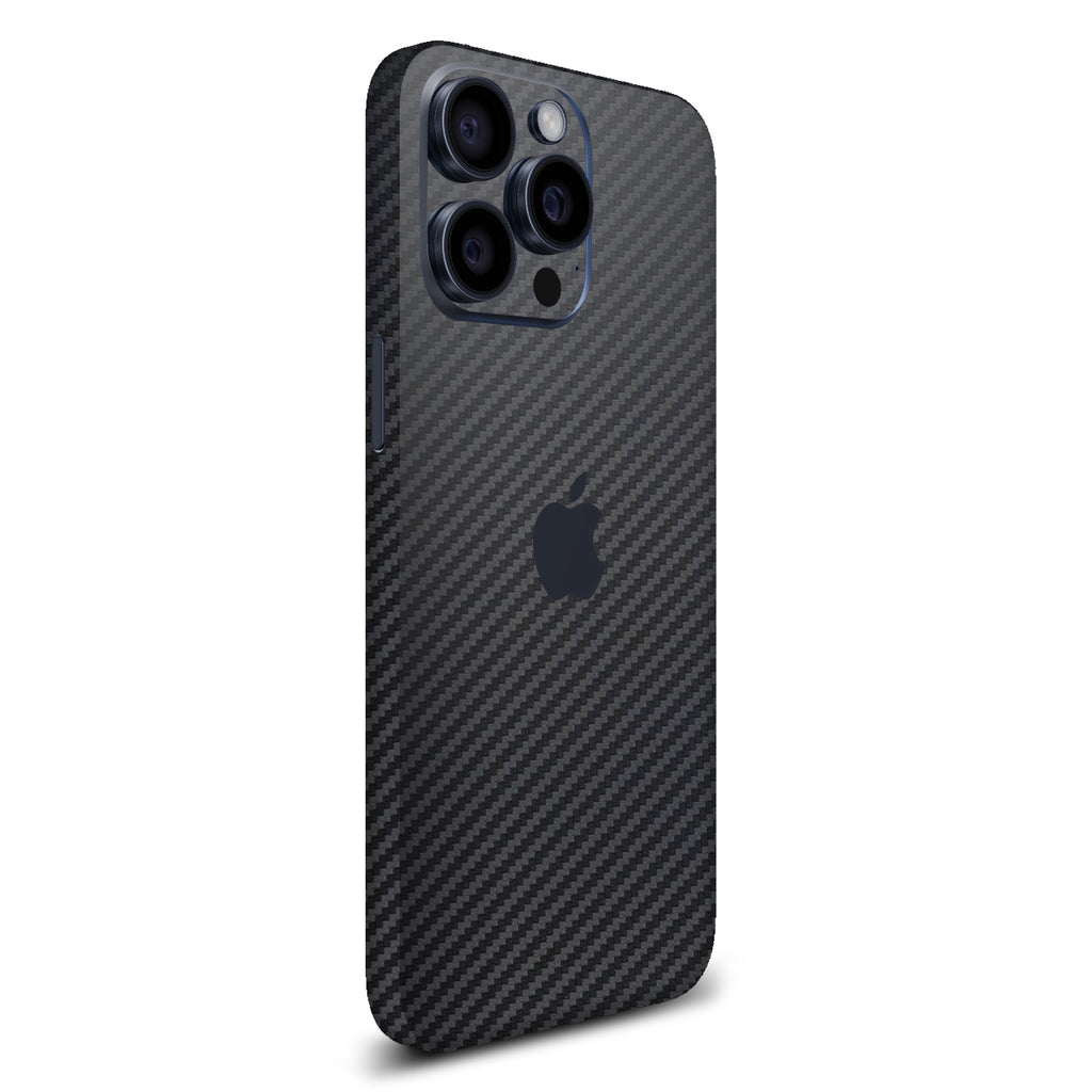 iPhone 15 Pro Max Black carbon fibre skins