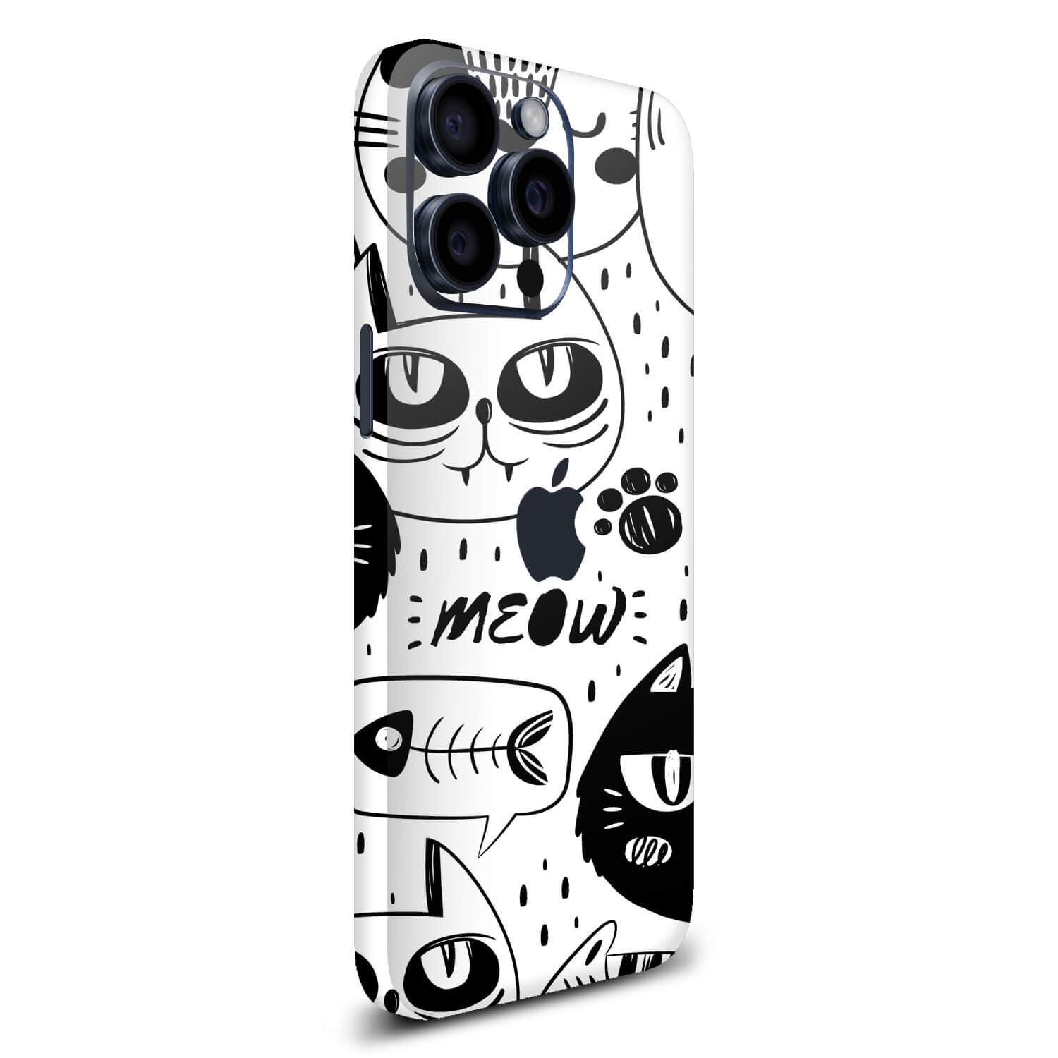 iPhone 15 Pro Doodles cat skins