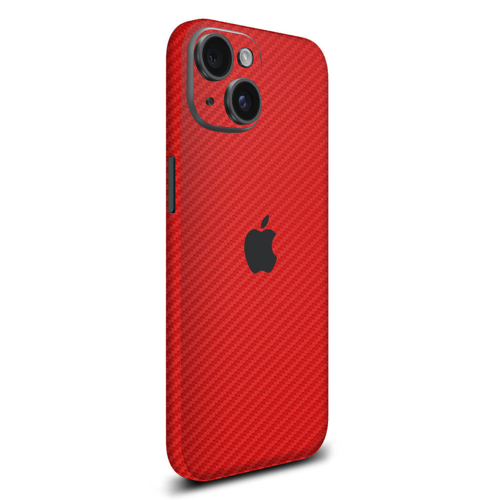 iPhone 15 Red carbon fibre skins