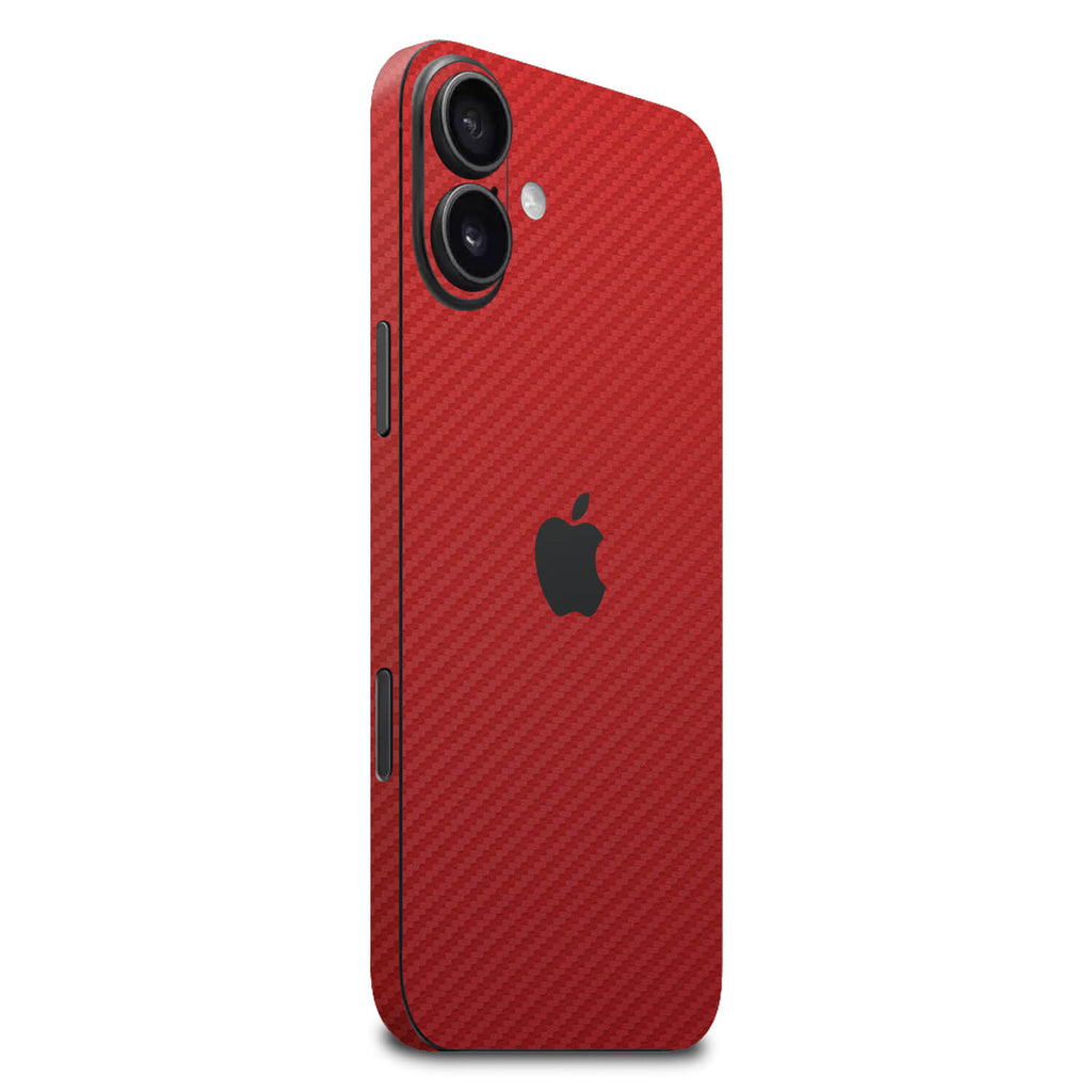 iphone 16 Plus red carbon fibre skins