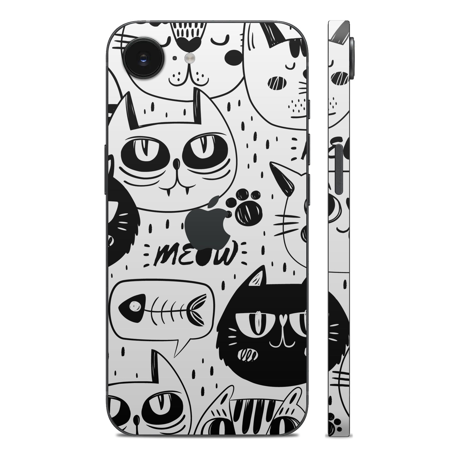 iPhone 17e doodles cats skins