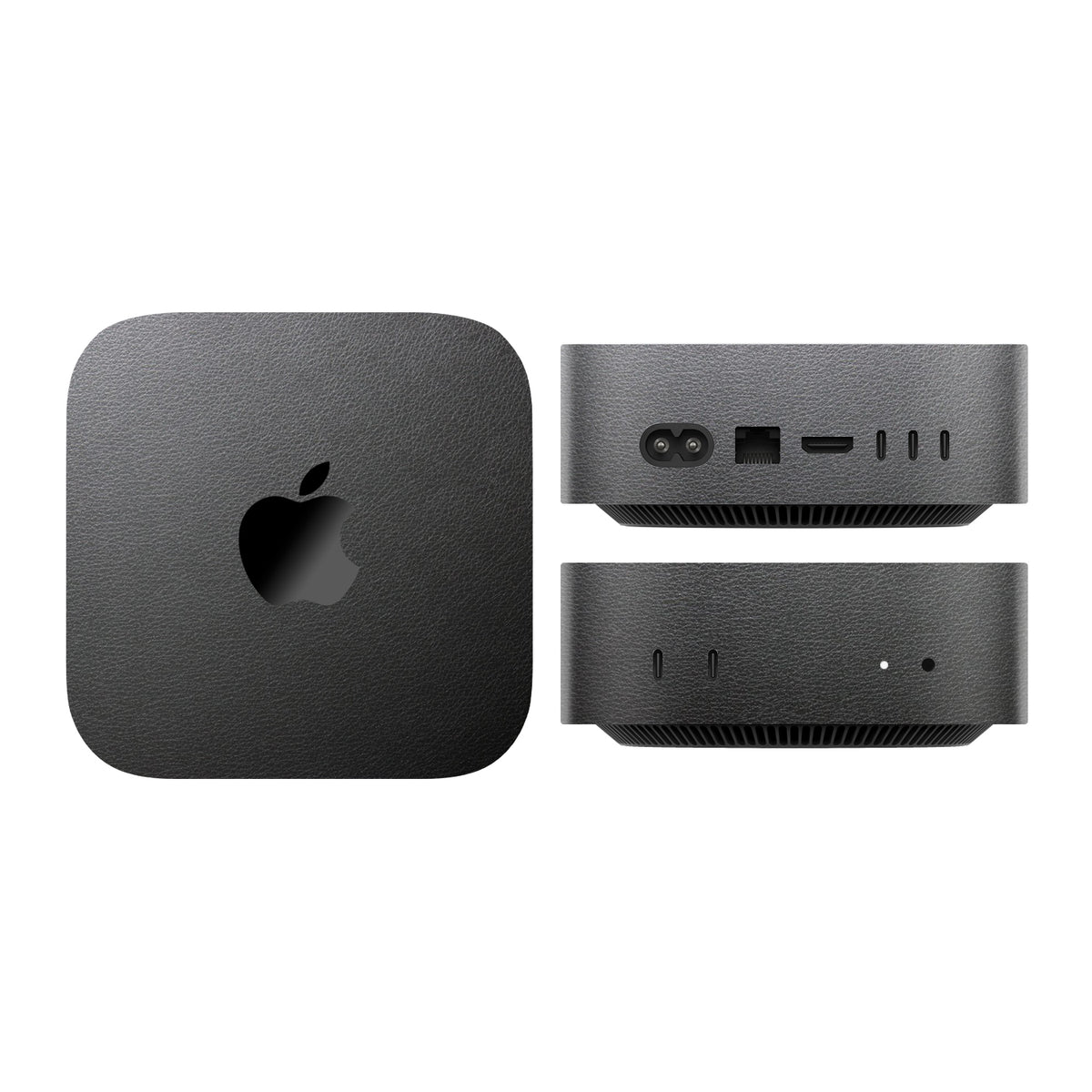 mac mini skins and wraps m4 m5 m6 black leather