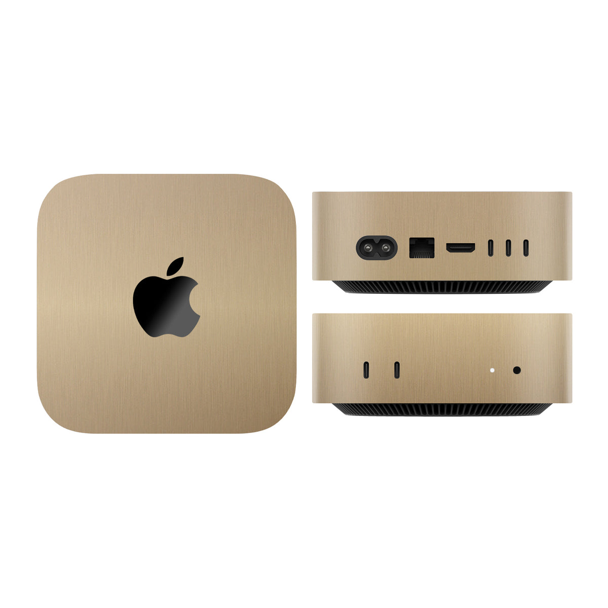 mac mini skins and wraps m4 m5 m6 brushed gold