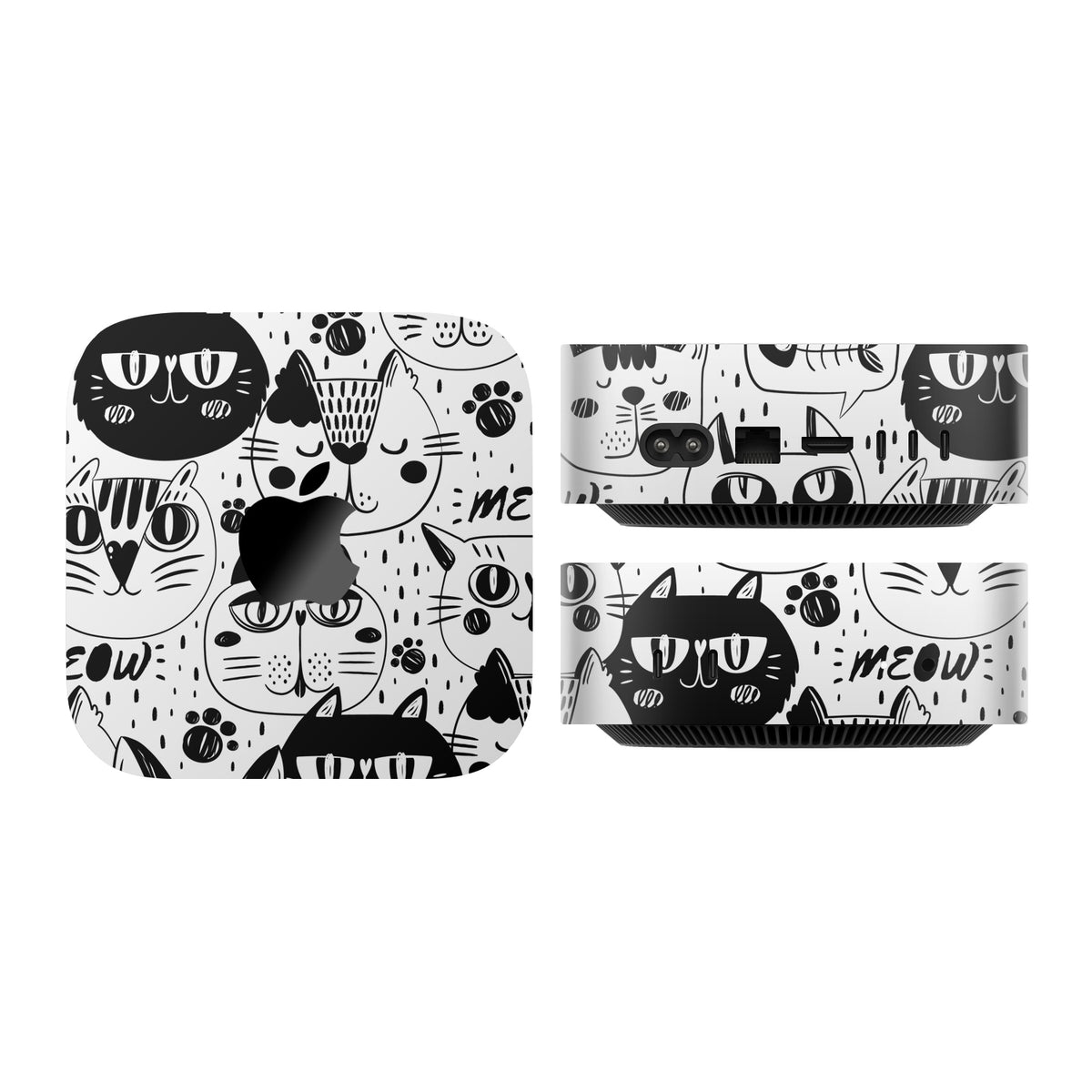 mac mini skins and wraps m4 m5 m6 doodles cats