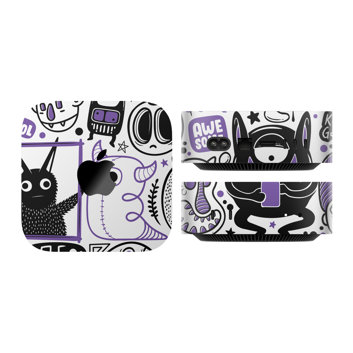 mac mini skins and wraps m4 m5 m6 monsters purple
