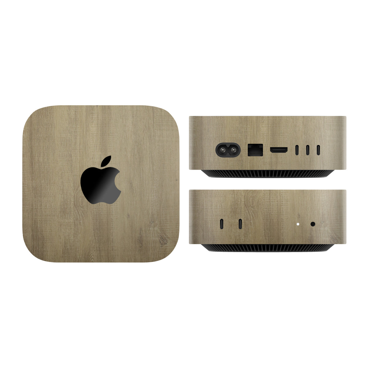 mac mini skins and wraps m4 m5 m6 modern oak