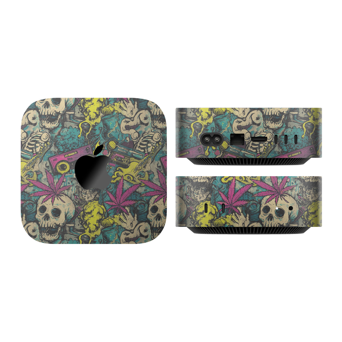 mac mini skins and wraps m4 m5 m6 rasta grunge