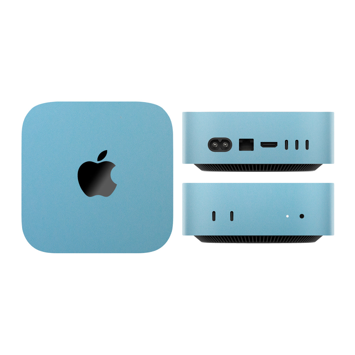 mac mini skins and wraps m4 m5 m6 textured matte light blue