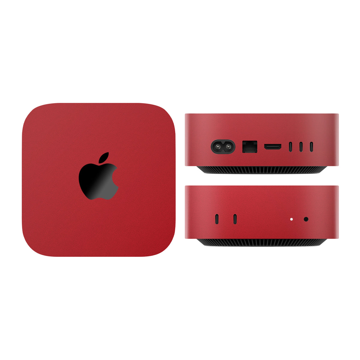 mac mini skins and wraps m4 m5 m6 textured matte red