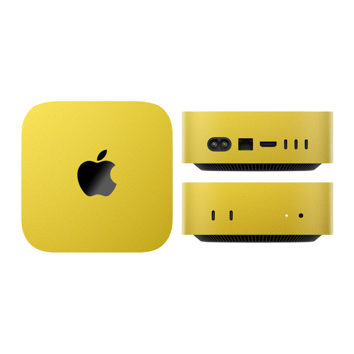 mac mini skins and wraps m4 m5 m6 textured matte yellow