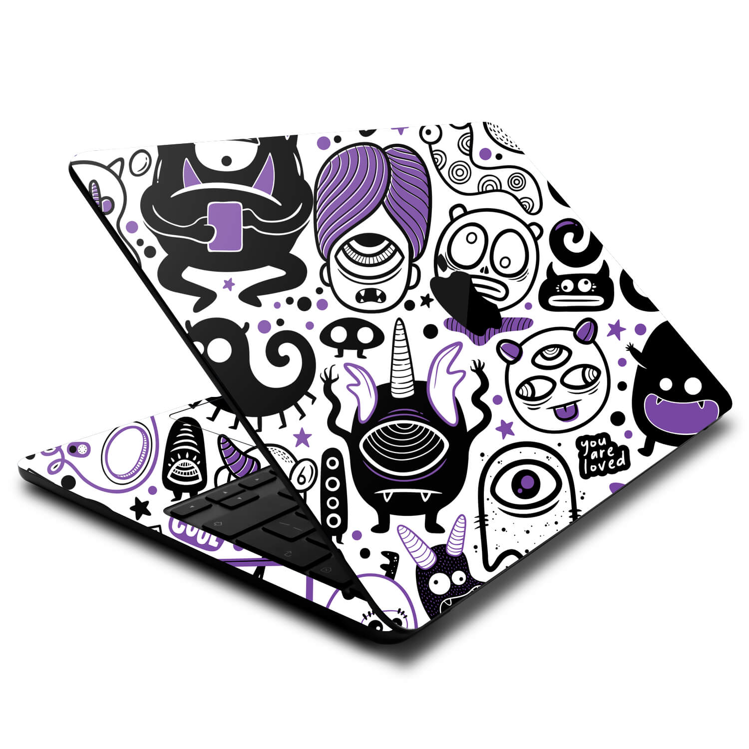 MacBook Air 13.6" (2026, M5) Doodles monster purple skins