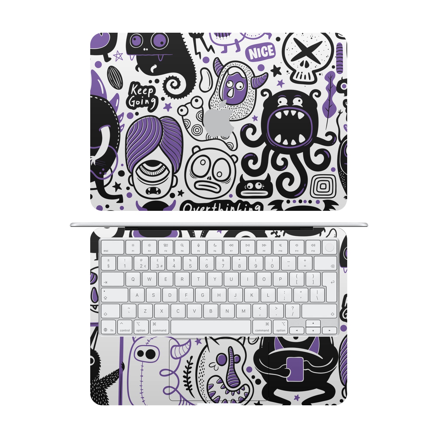 macbook neo monsters purple skins and wraps