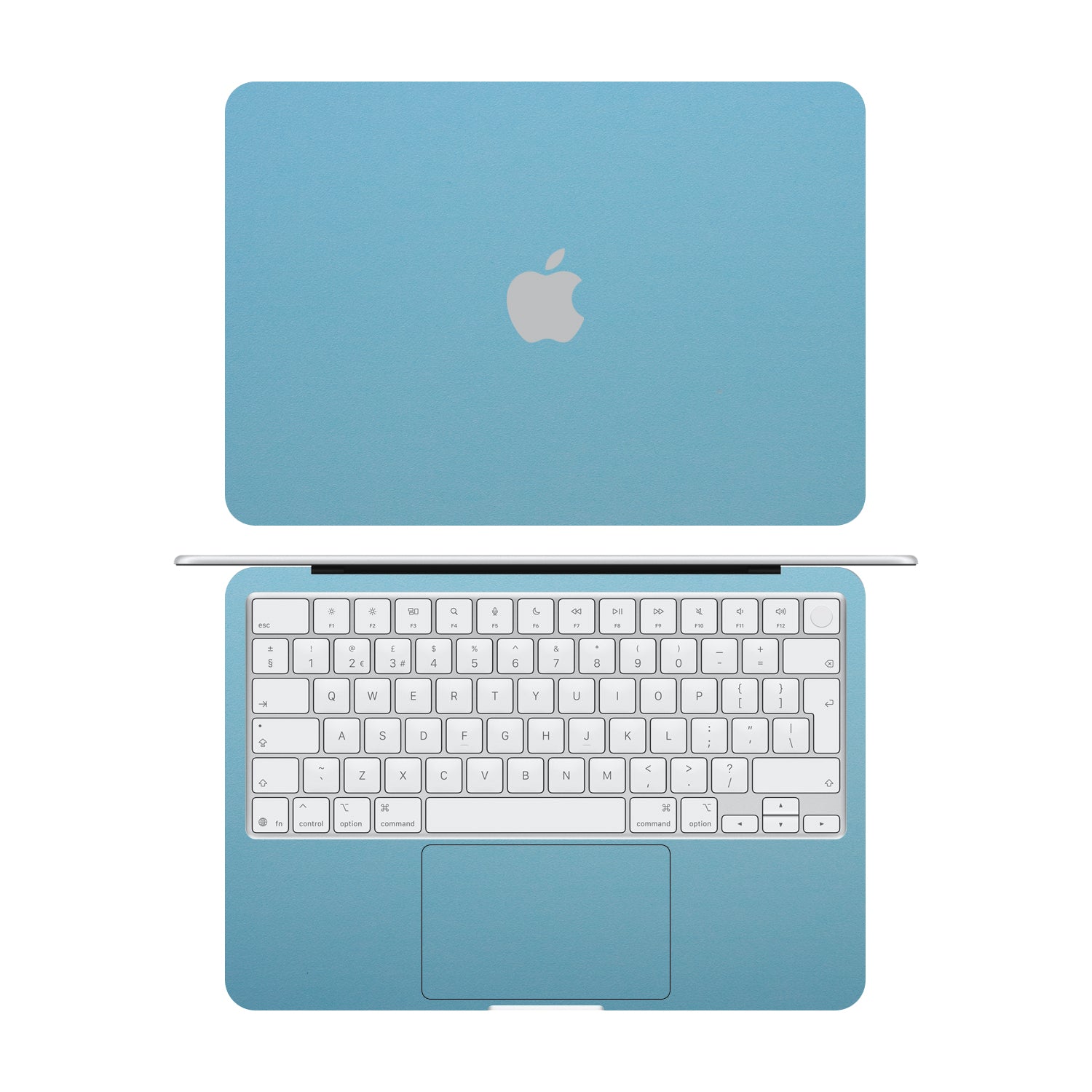 macbook neo textured matt light blue skins and wraps