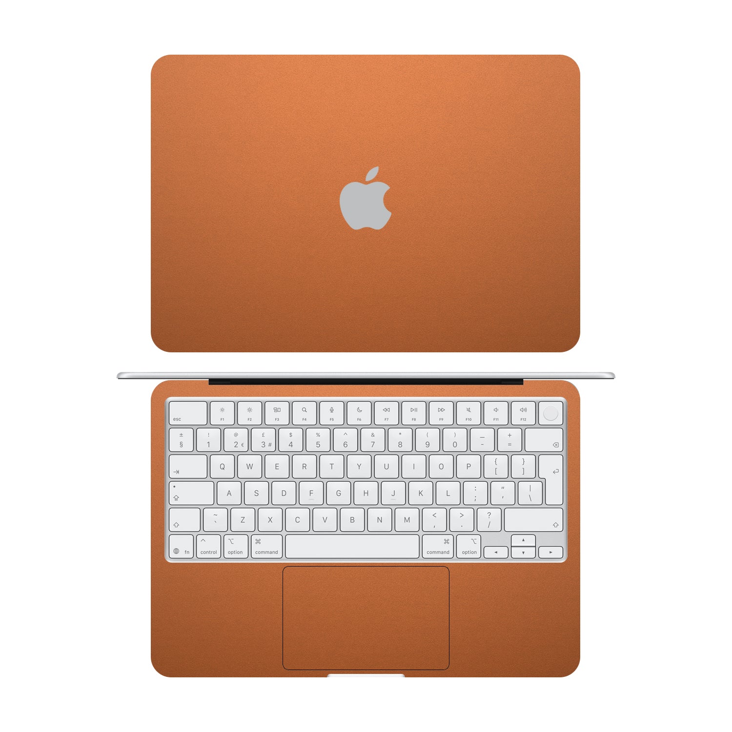 macbook neo textured matt orange skins and wraps