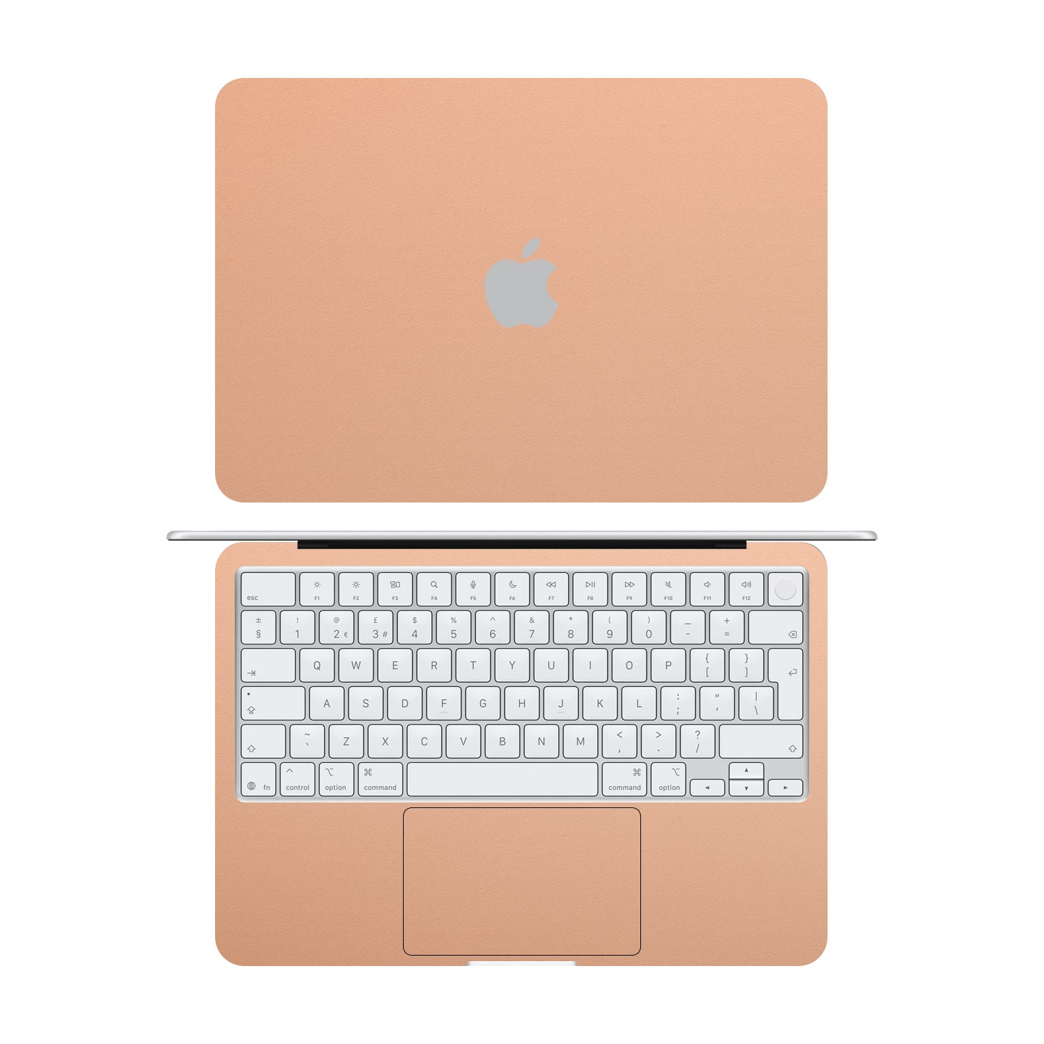 macbook neo textured matt peach skins and wrap