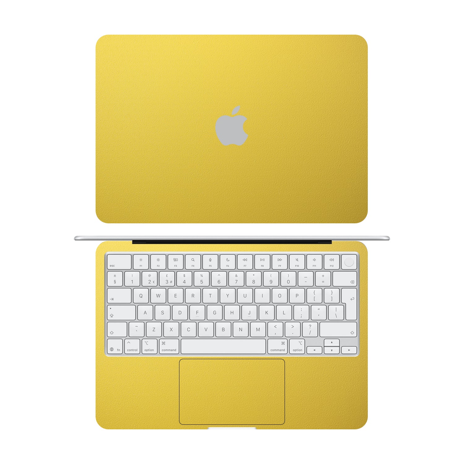 macbook neo textured matt yellow skins and wraps