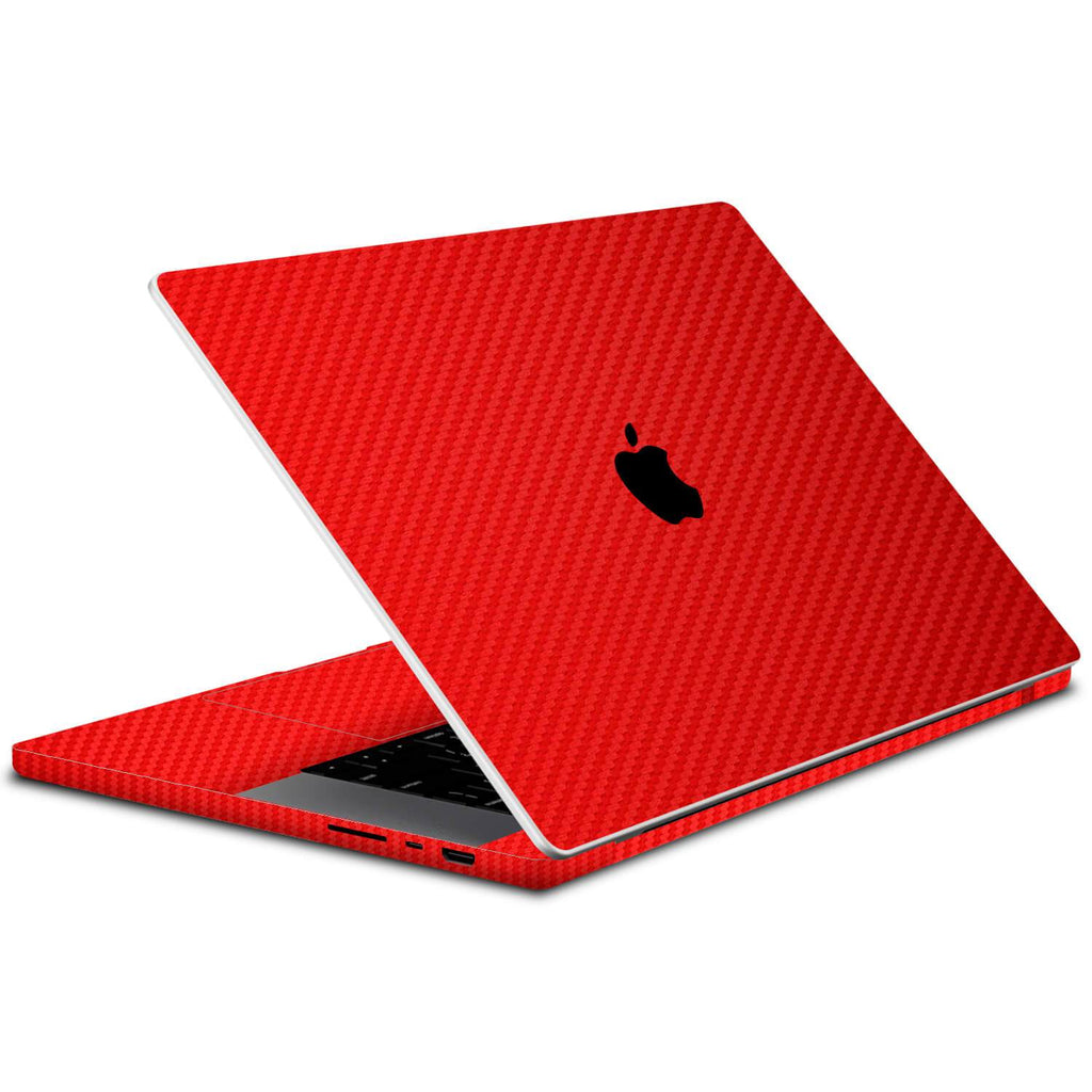 MacBook Pro 14" (2023, M3) Red carbon fibre skins