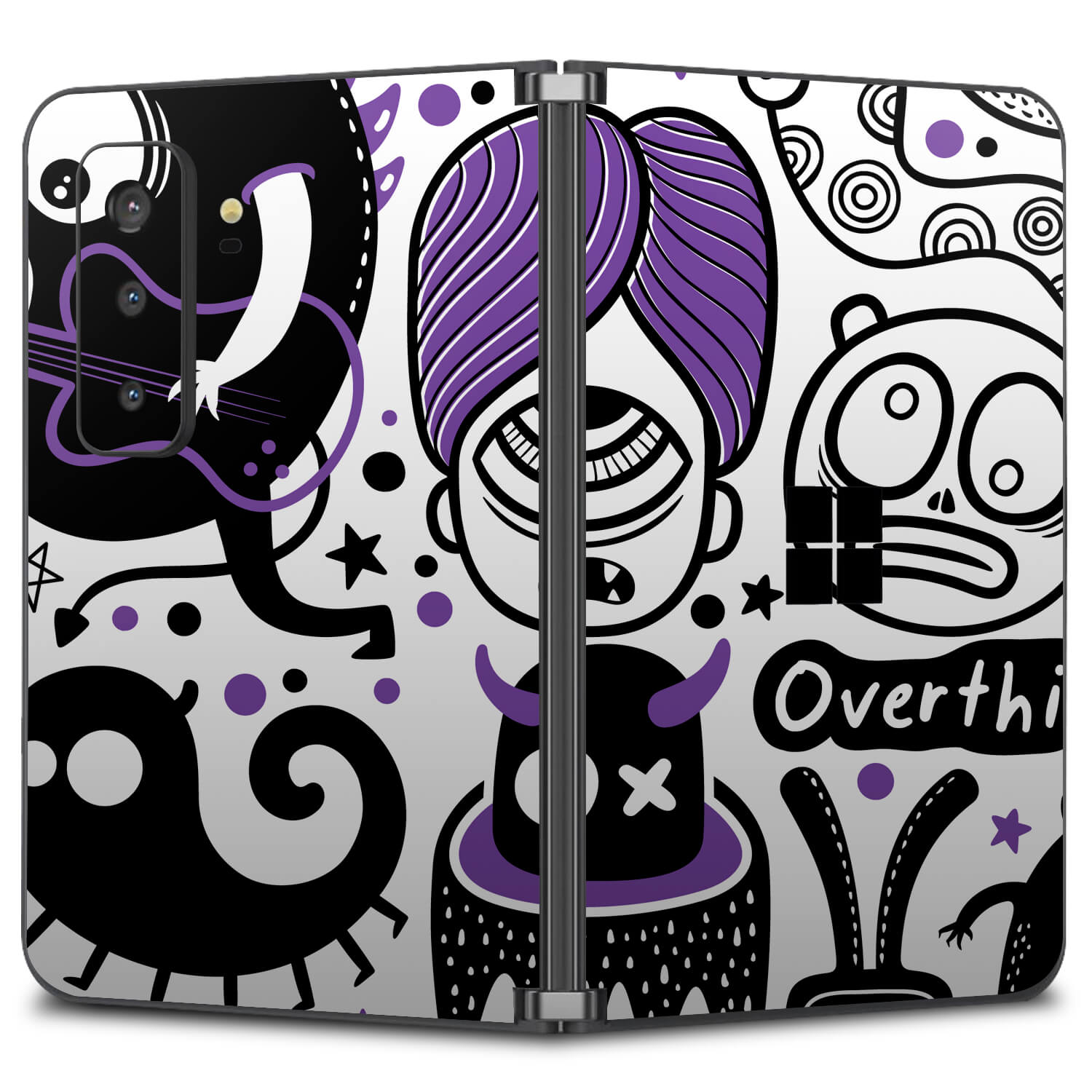 Microsoft Surface Duo 2 Doodles monster purple skins