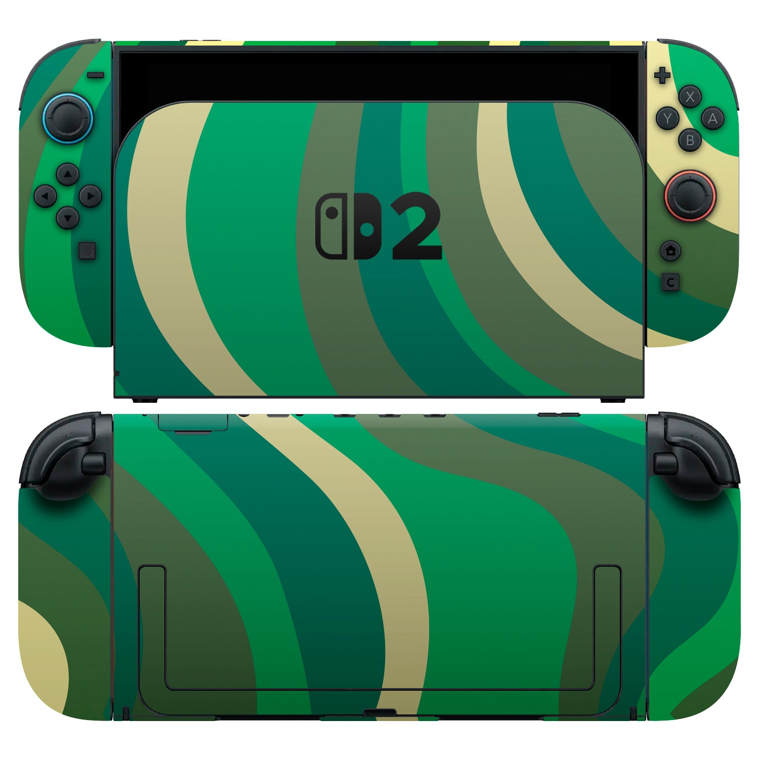 nintendo switch 2  abstract jungle skins and wraps