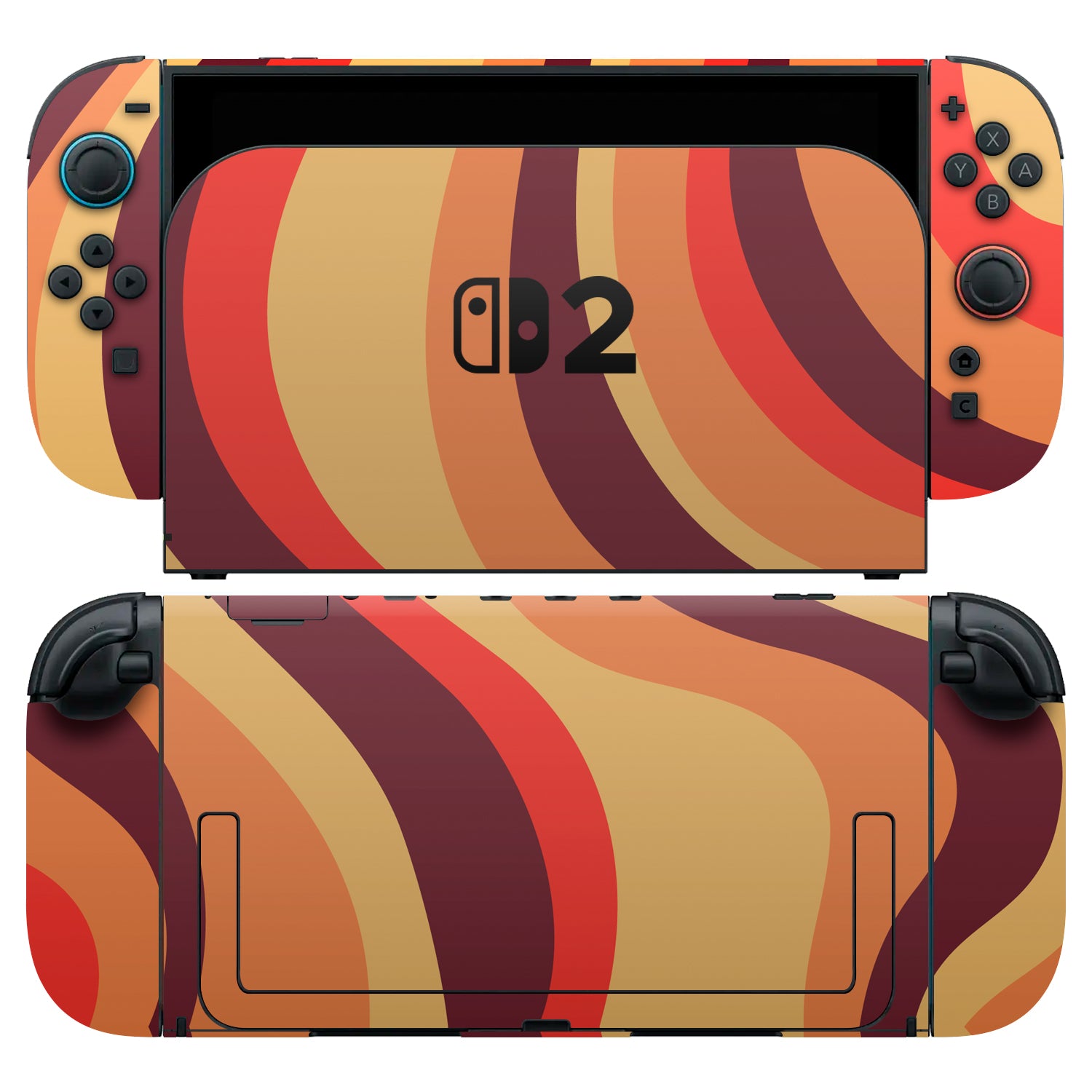 nintendo switch 2 abstract lava skins and wraps