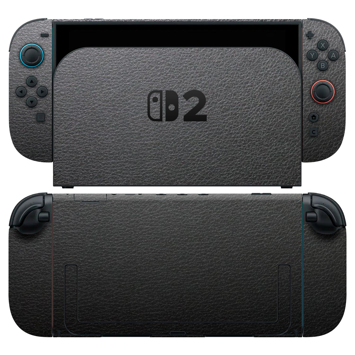nintendo switch 2 black leather skins and wraps