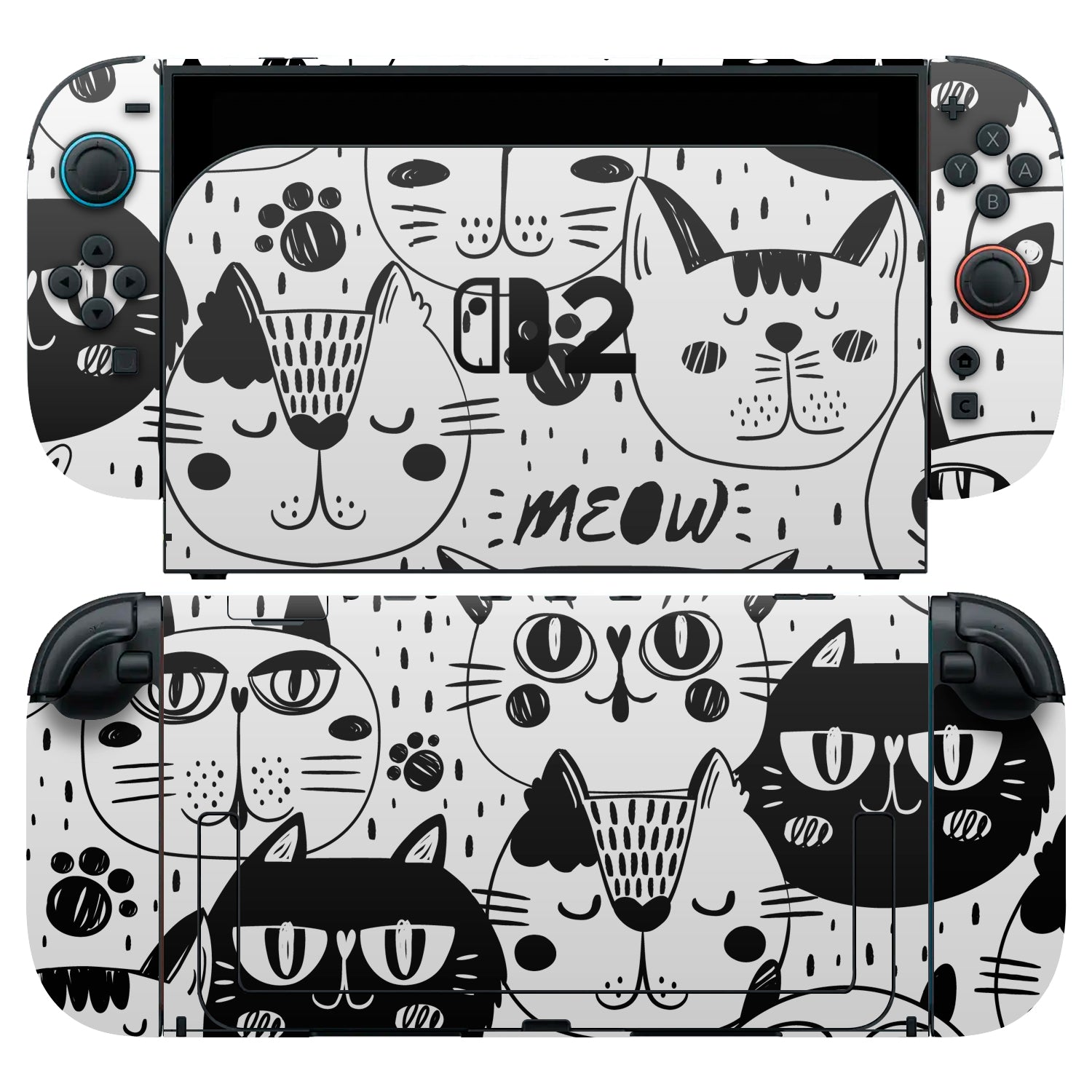nintendo switch 2 cats skins and wraps