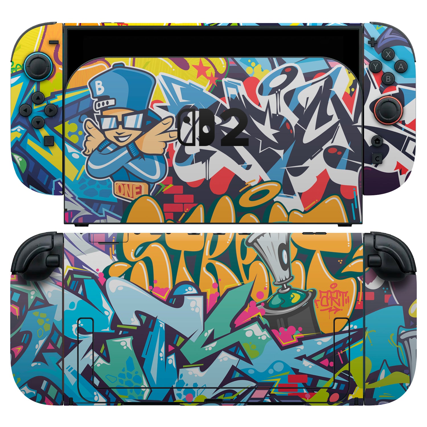 nintendo switch 2 graffiti skins and wraps
