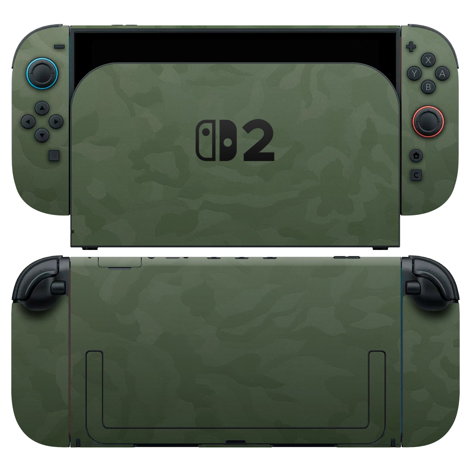 nintendo switch 2 green camo skins and wraps