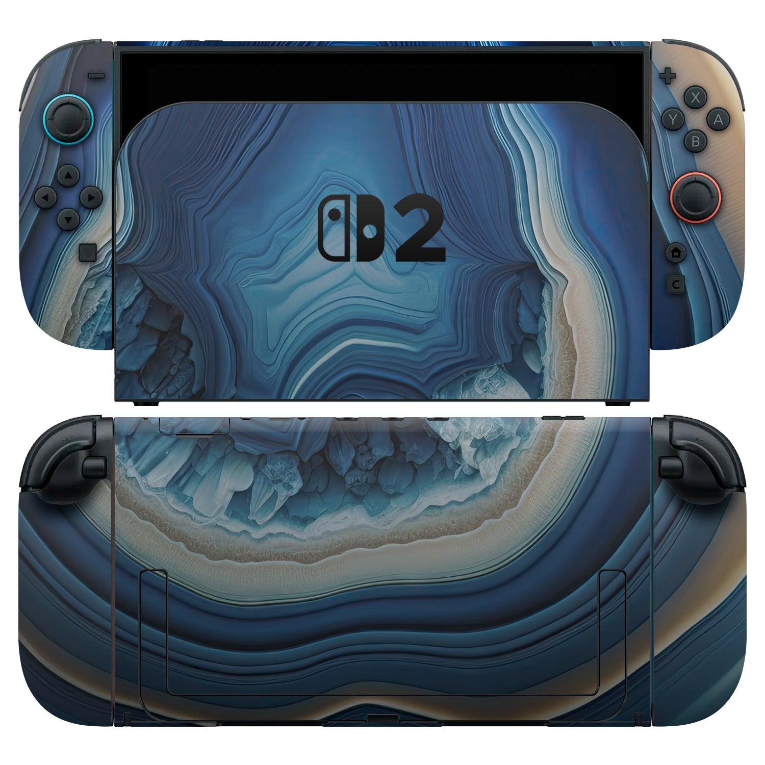 nintendo switch 2 onyx azure skins and wraps