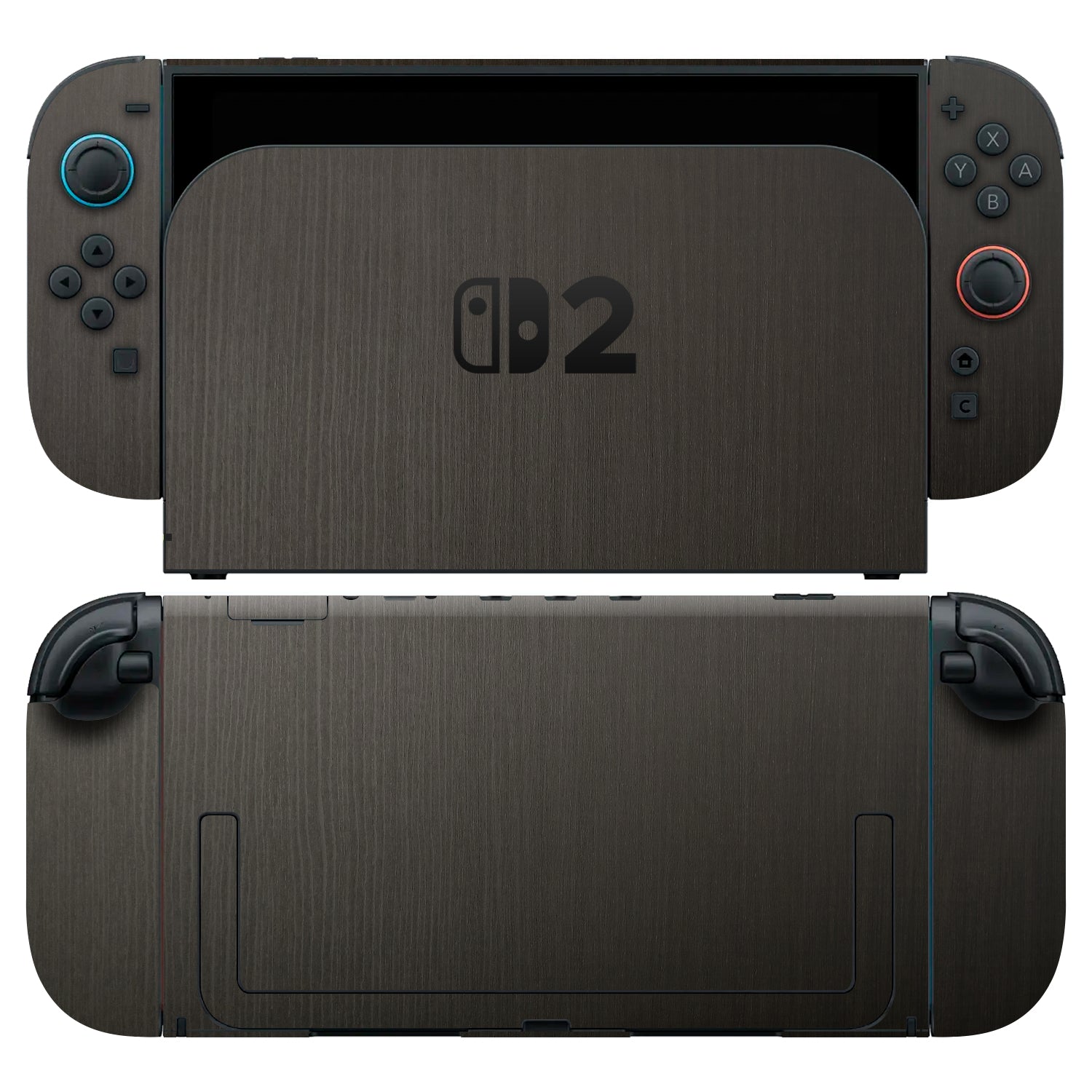 nintendo switch 2 silverblack wood skins and wraps