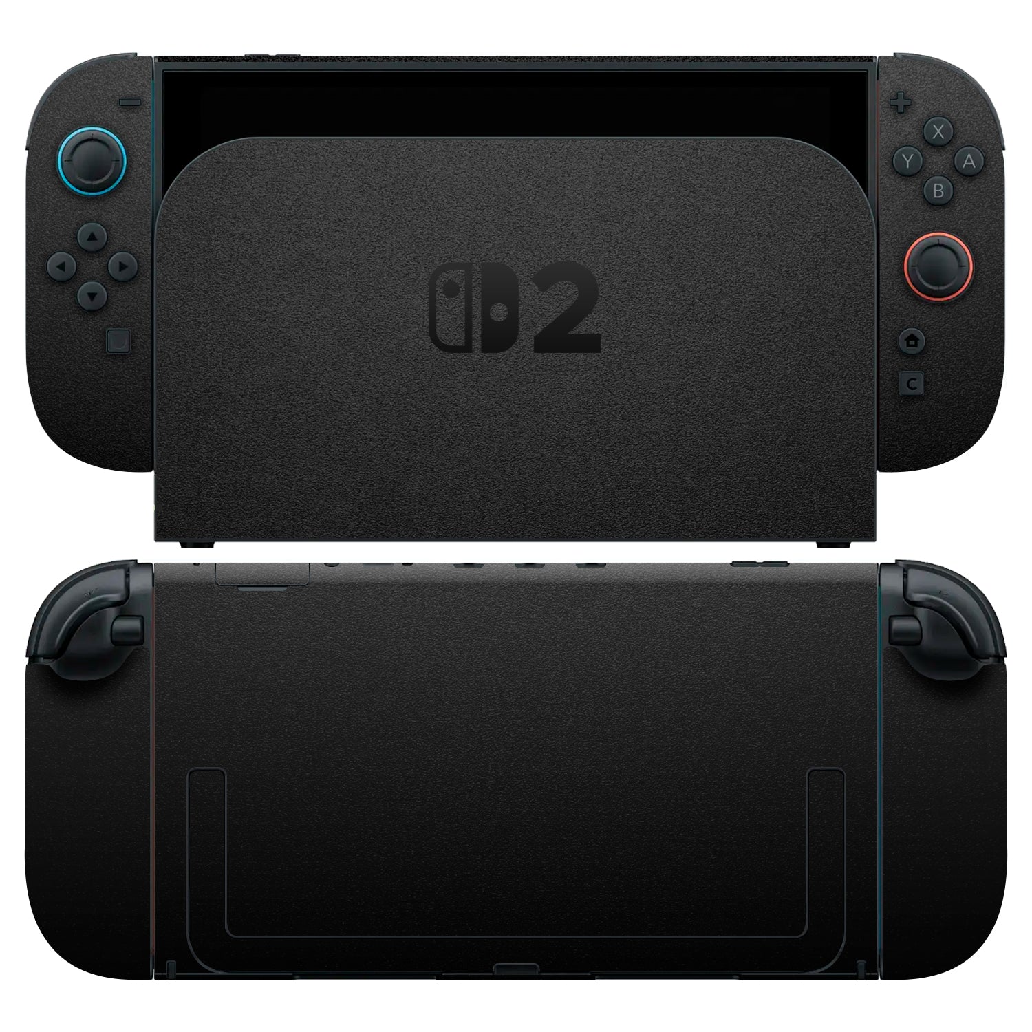 nintendo switch 2 textured matt black skins and wraps