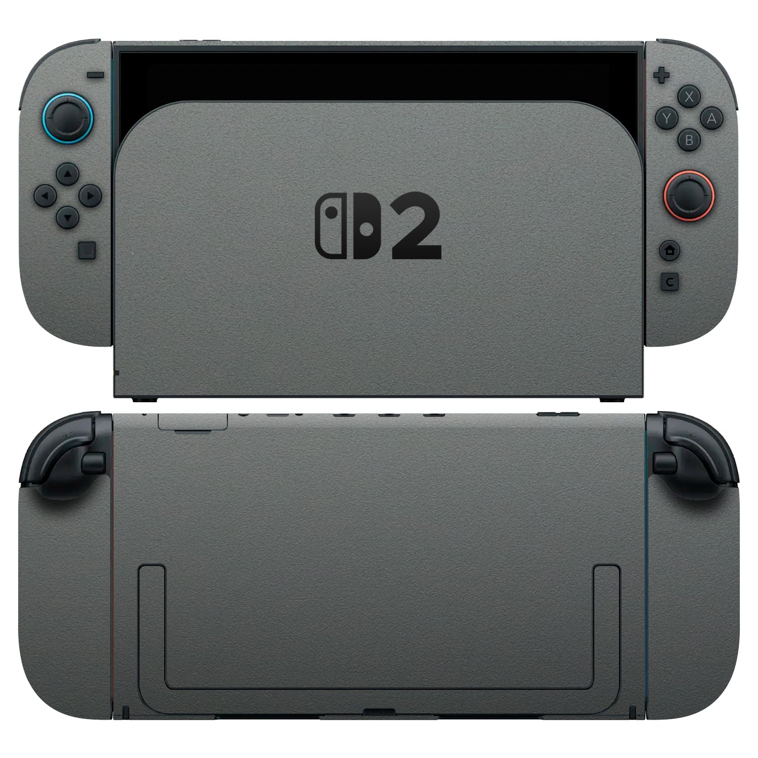 nintendo switch 2 textured matt grey skins and wraps