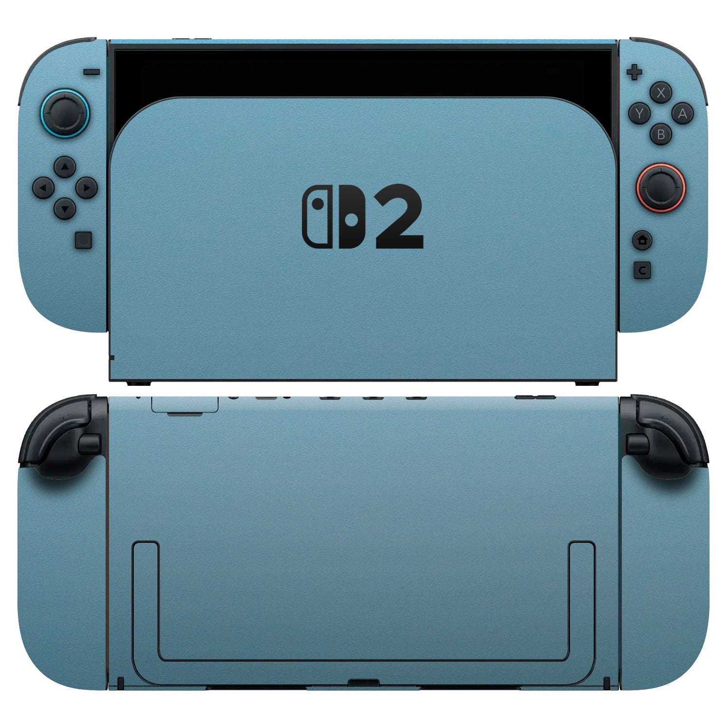 nintendo switch 2 textured matt light blue skins and wraps