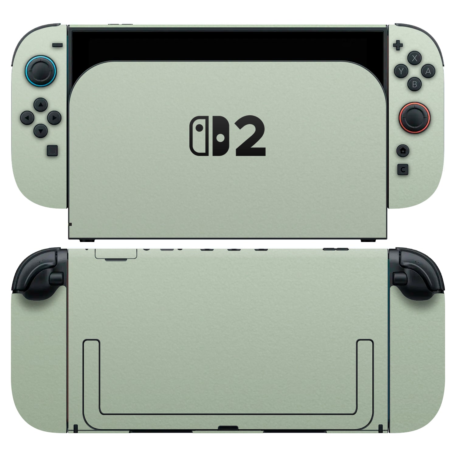 nintendo switch 2 textured matt mint skins and wraps