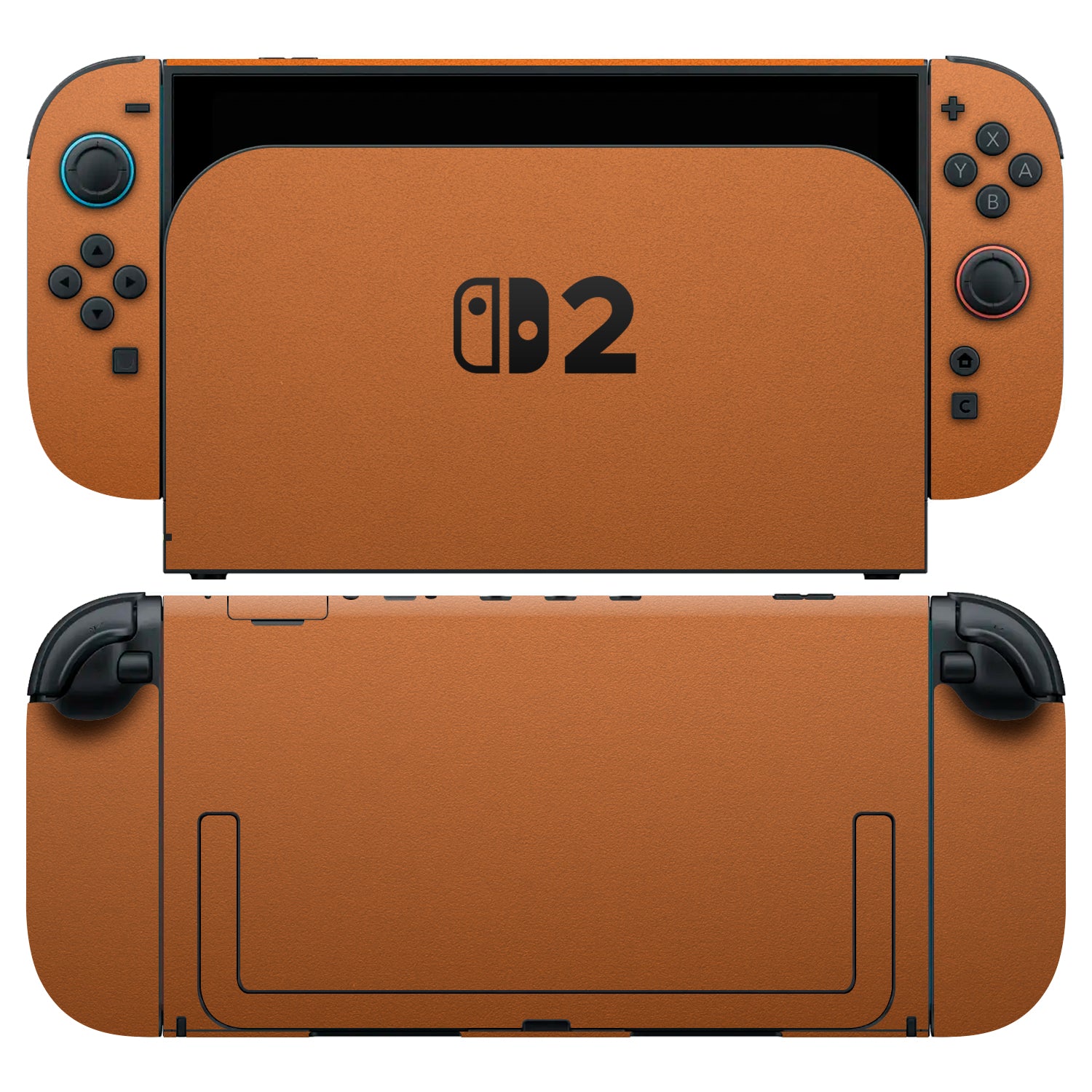 nintendo switch 2 textured matt orange skins and wraps