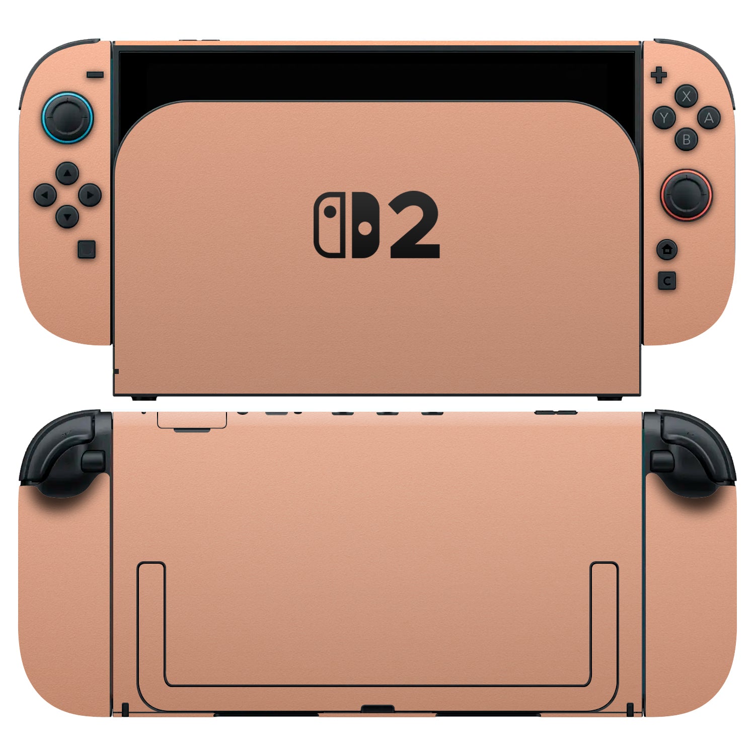 nintendo switch 2 textured matt peach skins and wraps